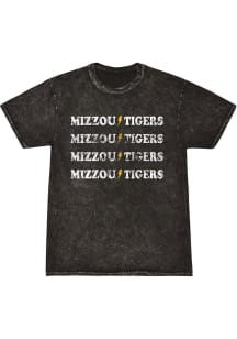 Missouri Tigers Womens Black Lightning Bolt Short Sleeve T-Shirt