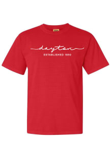 Dayton Flyers Womens Red Classic Script Short Sleeve T-Shirt