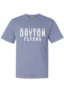 Dayton Flyers Womens Blue Fade Short Sleeve T-Shirt