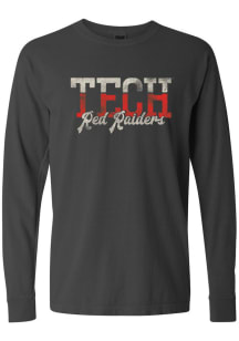 Texas Tech Red Raiders Womens Grey Two Tone LS Tee