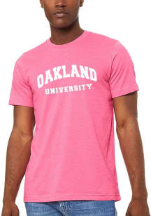 Oakland University Golden Grizzlies Womens Pink Classic Short Sleeve T-Shirt