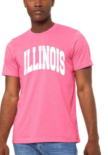 Illinois Fighting Illini Womens Pink Classic Short Sleeve T-Shirt
