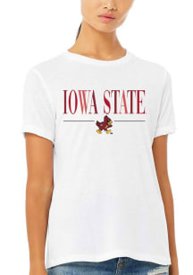 Iowa State Cyclones Womens White Classic Short Sleeve T-Shirt
