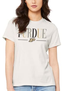 Purdue Boilermakers Womens White Classic Short Sleeve T-Shirt