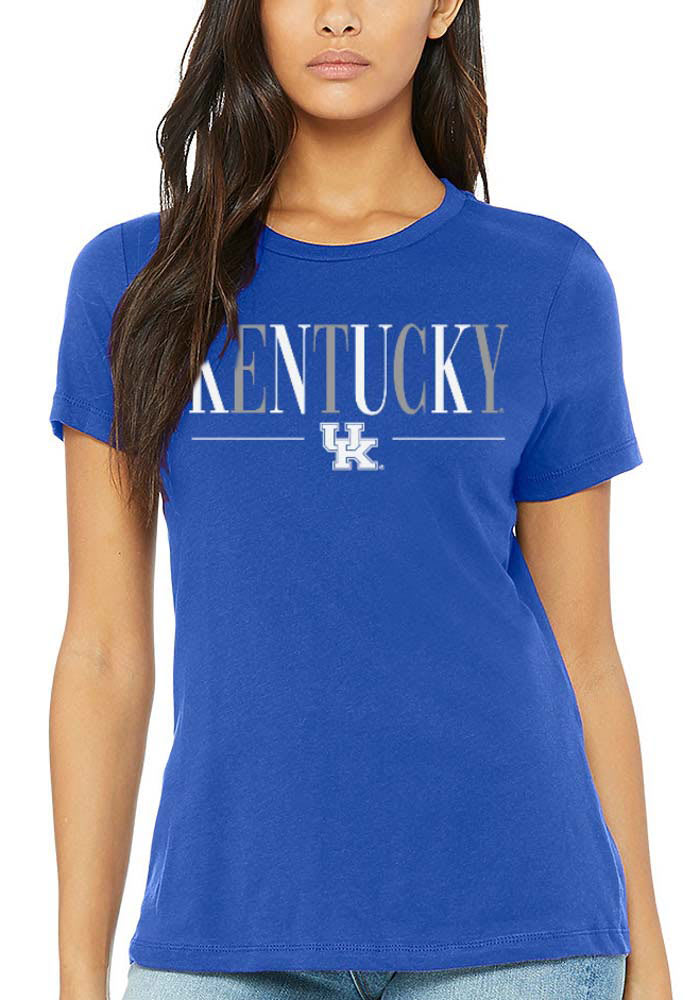 Kentucky Wildcats Womens Blue Classic Design Short Sleeve T-Shirt