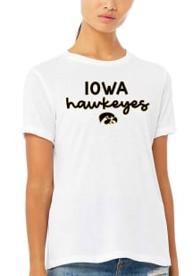 Iowa Hawkeyes Script Logo Short Sleeve T-Shirt - White