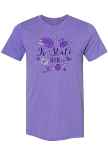 K-State Wildcats Womens Purple Mom Short Sleeve T-Shirt