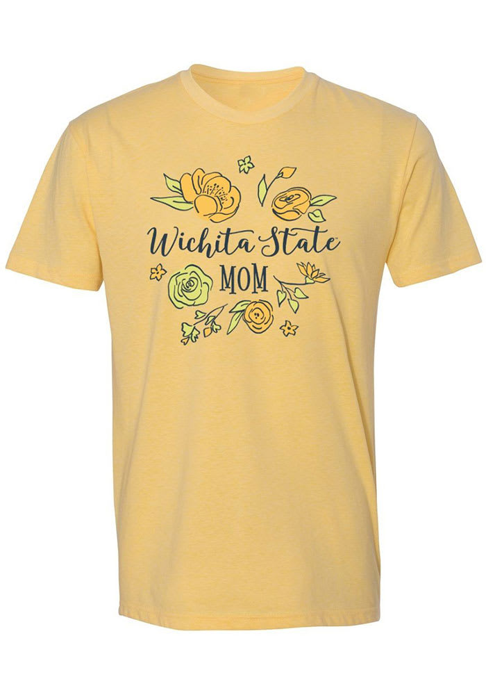 Wichita State Shockers Womens Yellow Mom Short Sleeve T-Shirt
