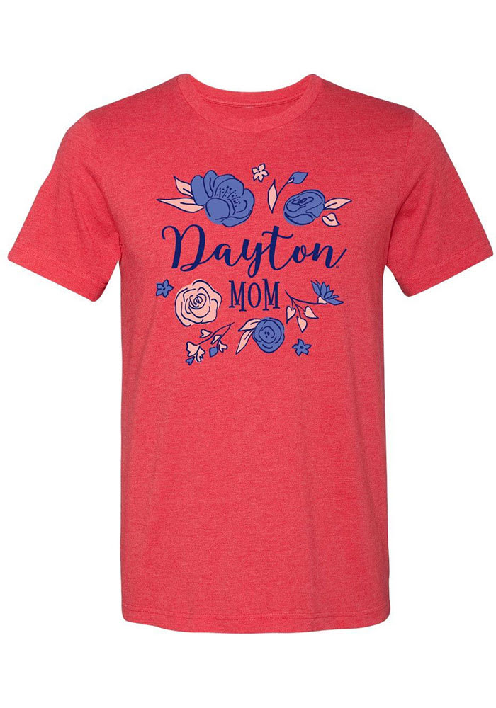 Dayton Flyers Womens Red Mom Short Sleeve T-Shirt