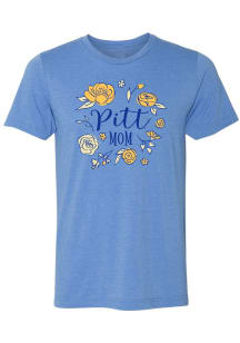 Pitt Panthers Womens Blue Mom Short Sleeve T-Shirt