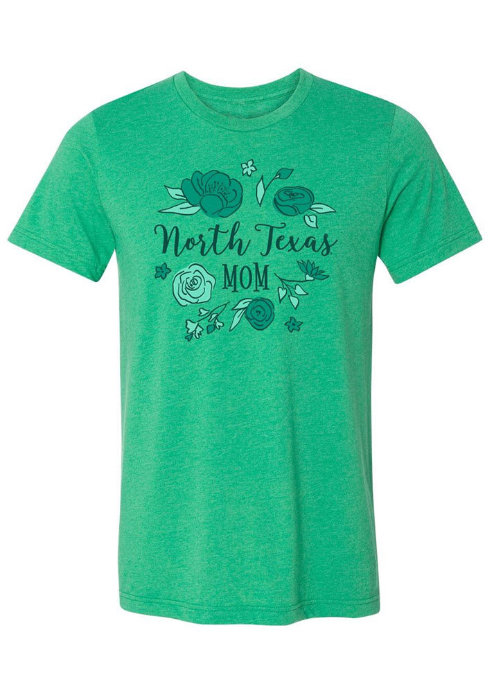 North Texas Mean Green Womens Kelly Green Mom Short Sleeve T-Shirt