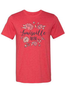Louisville Cardinals Womens Red Mom Short Sleeve T-Shirt