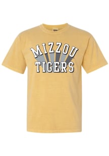 Missouri Tigers Womens Yellow Ombre Arch Short Sleeve T-Shirt