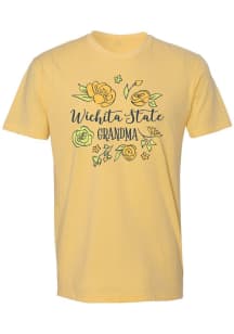 Wichita State Shockers Womens Yellow Grandma Short Sleeve T-Shirt