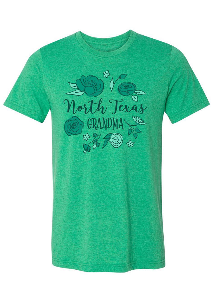 North Texas Mean Green Womens Kelly Green Grandma Short Sleeve T-Shirt
