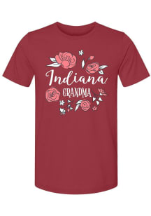 Indiana Hoosiers Womens Red Grandma Short Sleeve T-Shirt