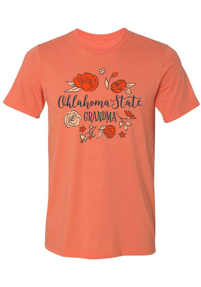 Oklahoma State Cowboys Womens Orange Grandma Short Sleeve T-Shirt