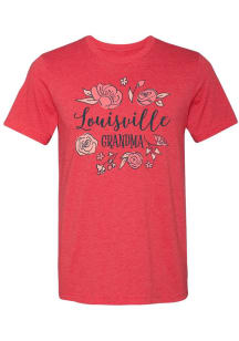 Louisville Cardinals Womens Red Grandma Short Sleeve T-Shirt