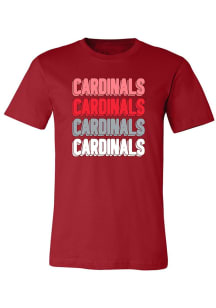 Louisville Cardinals Womens Red Josie Repeat Short Sleeve T-Shirt