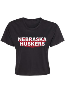 Nebraska Cornhuskers Womens Black Jade Short Sleeve T-Shirt