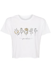 Purdue Boilermakers Womens White Jade Crop Short Sleeve T-Shirt