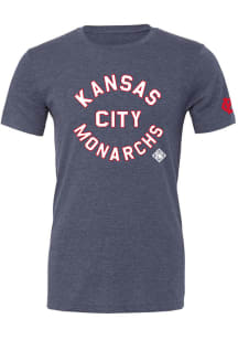 Kansas City Monarchs Womens Navy Blue Joy Short Sleeve T-Shirt
