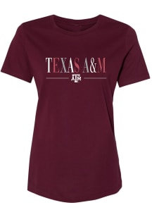 Texas A&amp;M Aggies Womens Maroon Classic Short Sleeve T-Shirt