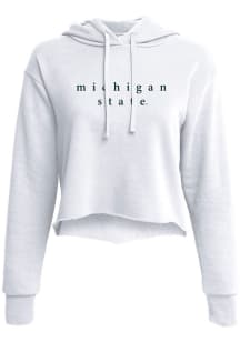 Michigan State Spartans Womens White Abby Hooded Sweatshirt