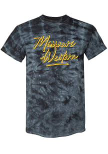 Missouri Western Griffons Womens Black Tie Dye Short Sleeve T-Shirt