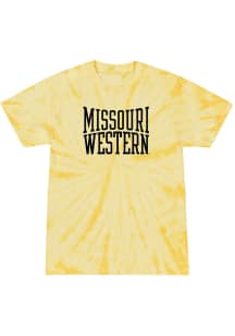 Missouri Western Griffons Womens Yellow Tie Dye Short Sleeve T-Shirt