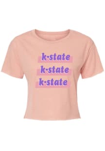 K-State Wildcats Womens Pink Jade Short Sleeve T-Shirt