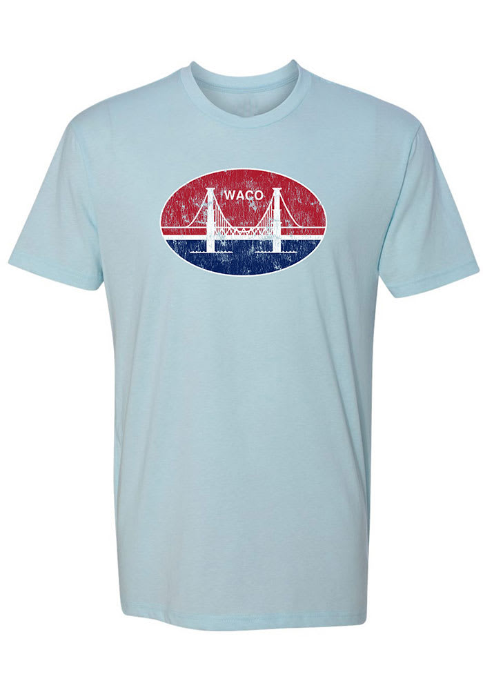 Waco Light Blue City Flag Short Sleeve Fashion T Shirt