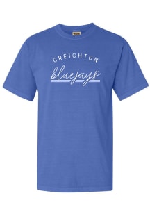 Creighton Bluejays Womens Blue Script Short Sleeve T-Shirt