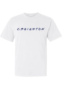 Creighton Bluejays Womens White Wordmark Dots Short Sleeve T-Shirt