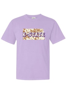 K-State Wildcats Womens Lavender State Short Sleeve T-Shirt