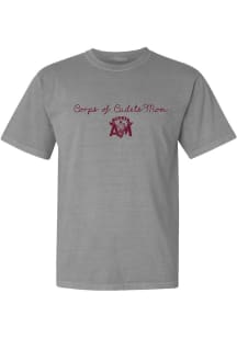 Texas A&amp;M Aggies Womens Grey Corp of Cadet Mom Short Sleeve T-Shirt