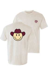 Texas A&amp;M Aggies Womens White Smiley Face Short Sleeve T-Shirt
