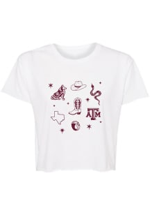 Texas A&amp;M Aggies Womens White Jade Short Sleeve T-Shirt
