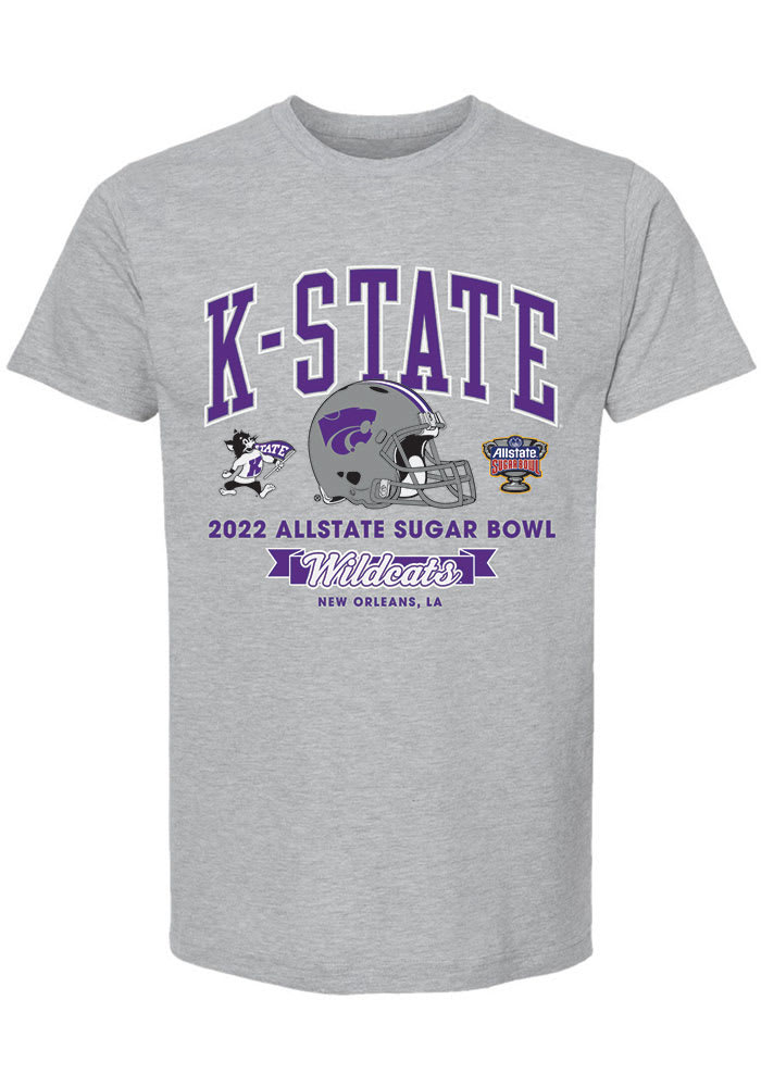 K-State Wildcats Grey 2022 Sugar Bowl Bound Short Sleeve T Shirt