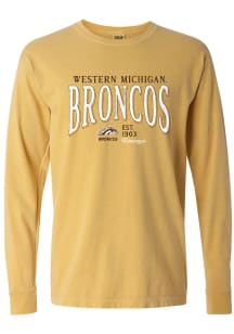 Western Michigan Broncos Womens Gold Mascot LS Tee