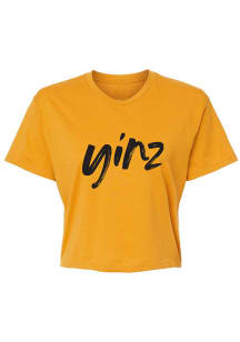 Pittsburgh Womens Gold Yinz Short Sleeve T-Shirt