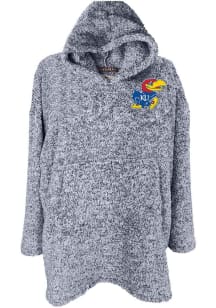 Kansas Jayhawks Womens Navy Blue Macy Poncho Hooded Sweatshirt