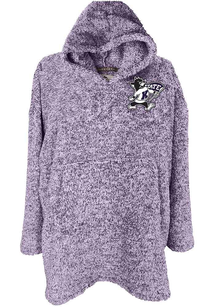 K-State Wildcats Womens Purple Macy Poncho Hooded Sweatshirt