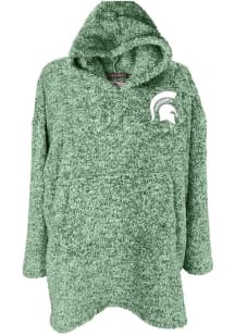 Michigan State Spartans Womens Green Macy Poncho Hooded Sweatshirt