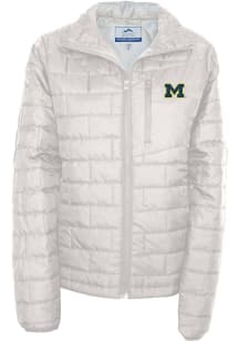 Michigan Wolverines Womens White Andrea Heavy Weight Jacket