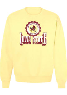 Iowa State Cyclones Womens Yellow Seal Crew Sweatshirt
