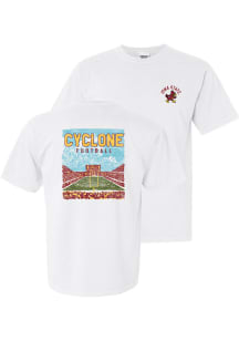 Iowa State Cyclones Womens White Water Color Stadium Short Sleeve T-Shirt