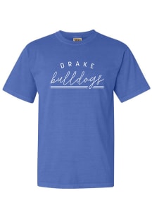 Drake Bulldogs Womens Blue Jackie Short Sleeve T-Shirt