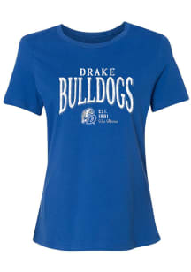 Drake Bulldogs Womens Blue Stella Short Sleeve T-Shirt