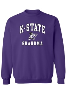 K-State Wildcats Womens Purple Grandma Crew Sweatshirt
